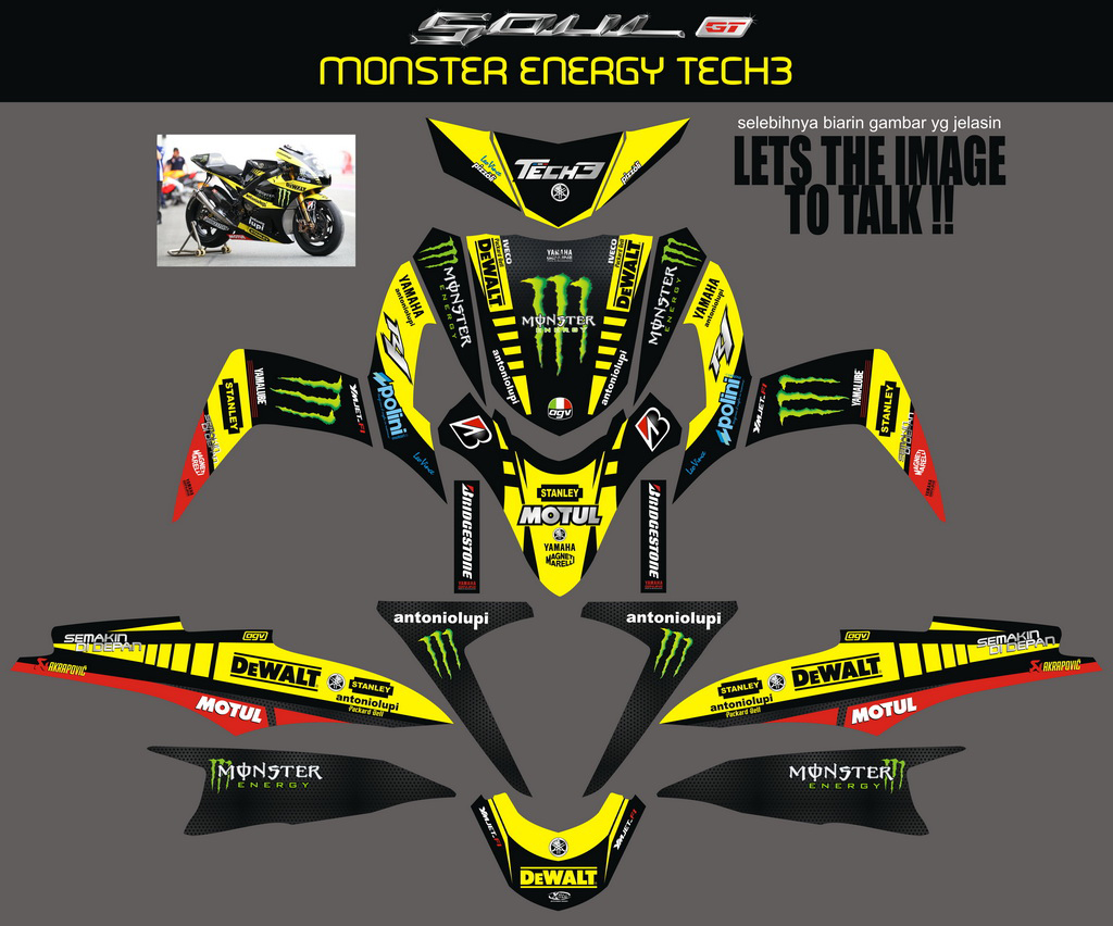 SM88 SOUL GT - TECH3-MONSTER ENERGY SolusiPrint